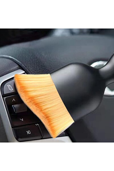 zola Professional car interior cleaning brush, plastic and nylon, 10x4.5x2 cm, black