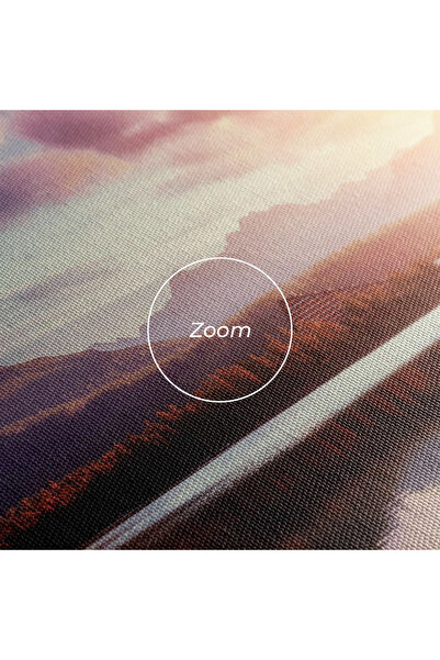 Arthub Canvas Painting, Bedroom And Living Room, Landscapes, Orange Lake Light