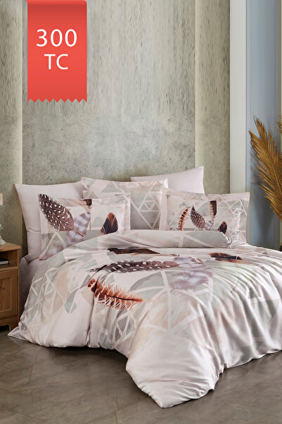 VAROL Royal Saten 300TC Nevresim Takımı (Çift Nevresimli) Family Size - MUNA