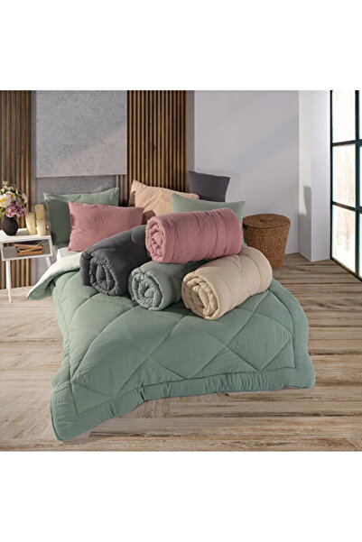 VİENNA 100% Cotton Muslin Double Quilt Set – Double-Sided Quilt + 2 Pillowcases 50X70 cm