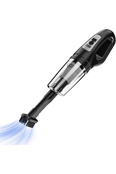 zola Aspirator auto fara saca Wireless,filtru HEPPA, portabil, 120W, USB, 30000 RPM, 38.5x5.5x9 cm, negru