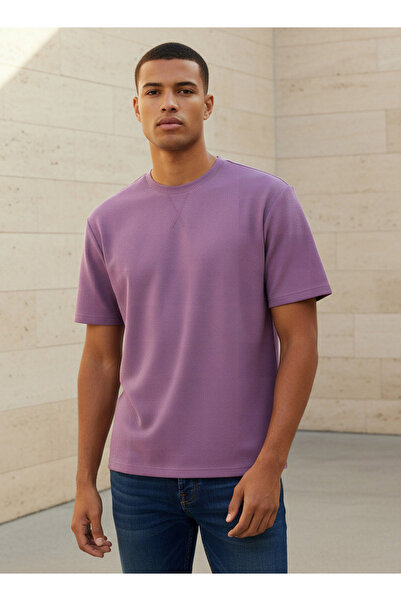 FAV تي شيرت رجالي قصة مريحة بأكمام قصيرة ورقبة دائرية ومحكم