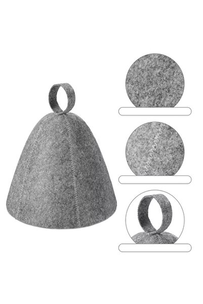 zola Sauna hat, Zola, felt, protects hair and scalp, universal, universal, grey, circumference 70 cm