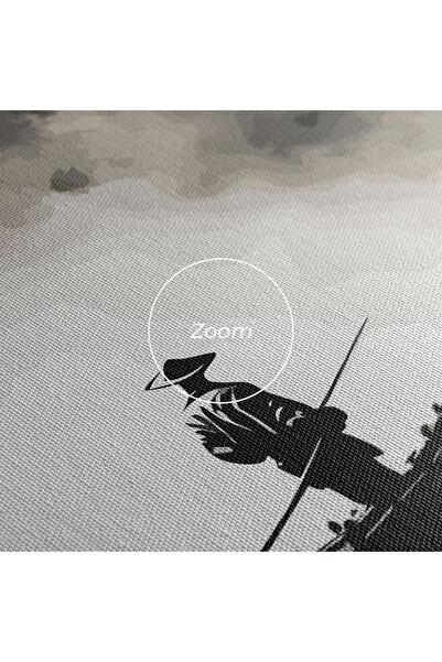 Arthub Canvas Painting, Bedroom And Living Room, Modern, Black Ink Boat