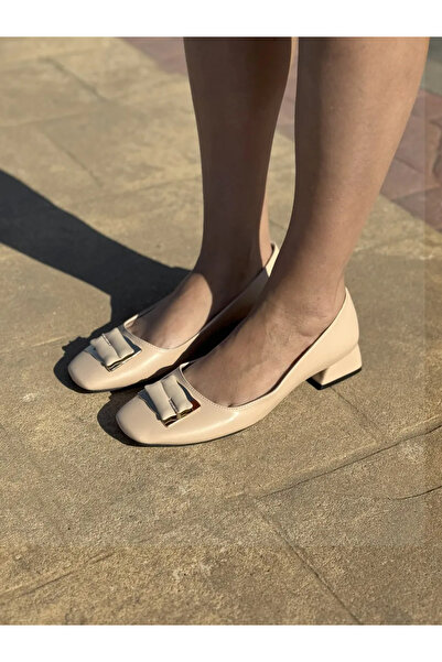 LOVE SHINE Leroliva Classic Matte Blunt Toe Short Heel Large Size Women's Shoes Large Size