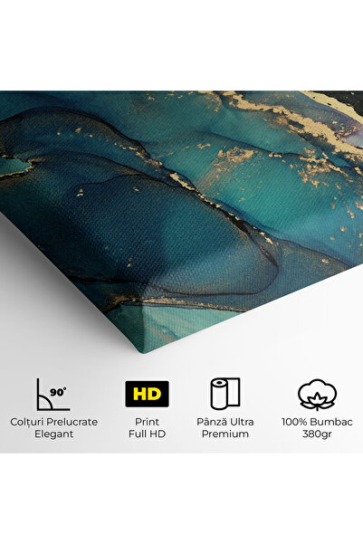 Arthub Canvas Painting, Bedroom And Living Room, Abstract, Blue Marble