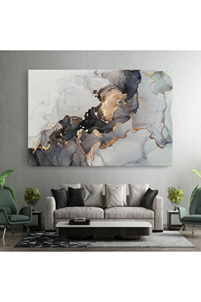 Arthub Canvas Painting, Bedroom And Living Room, Abstract, Marble Shades