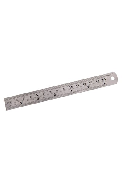 Silverline Riglă din oțel inoxidabil 150 mm,