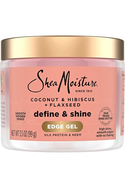 Shea Moisture جل بذور الكتان للتحكم في الحواف - جوز الهند والكركديه، 3.5 أونصة