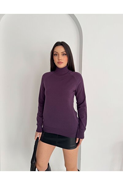 b buhari bykoc Half Fisherman Soft Textured Cashmere Long Sleeve Knitwear Sweater