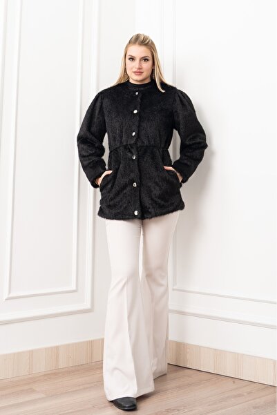 MissVina Горящо кожено палто с колан 2623