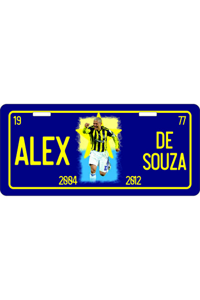 kirpi poster Fenerbahçe Sokak Tabelası Sarı Lacivert Retro Plaka Poster 11x24 cm