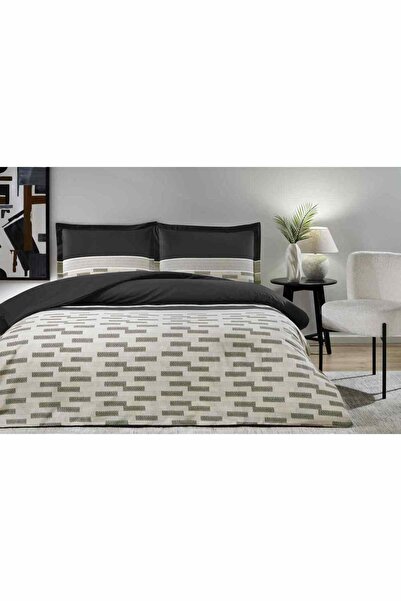 Özdilek Duvet Cover Set Ranforce Single Size Black Sculpted