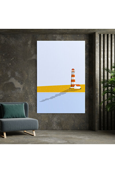 Arthub Canvas Painting, Bedroom And Living Room, Landscapes, Beach Tower