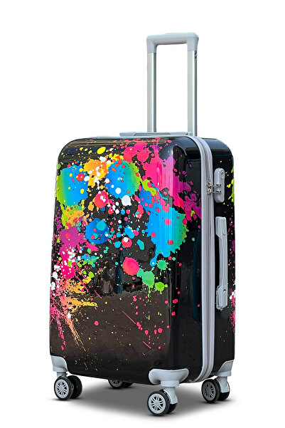 ZAAPPY Printed Splash Paint Hard Shell 24 Inch (20-25kg) Lightweight Luggage, Combination Lock