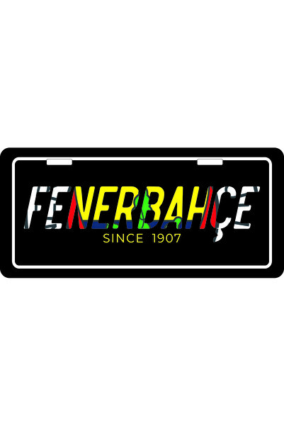 kirpi poster Fenerbahçe Sokak Tabelası Sarı Lacivert Retro Plaka Poster 11x24 cm