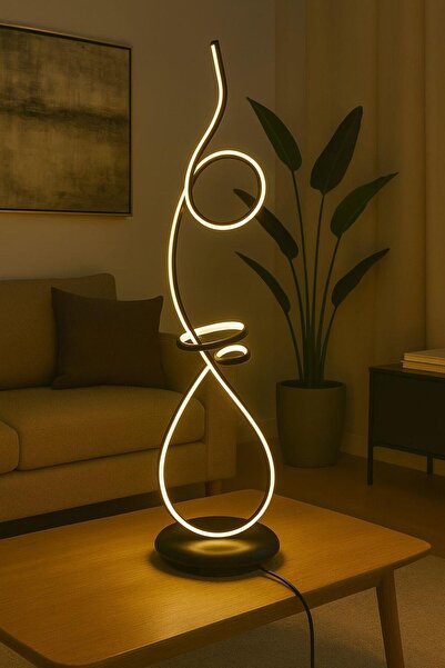 FERLUCE AVİZE LEDLİ LAMBADER VORTEX SİYAH