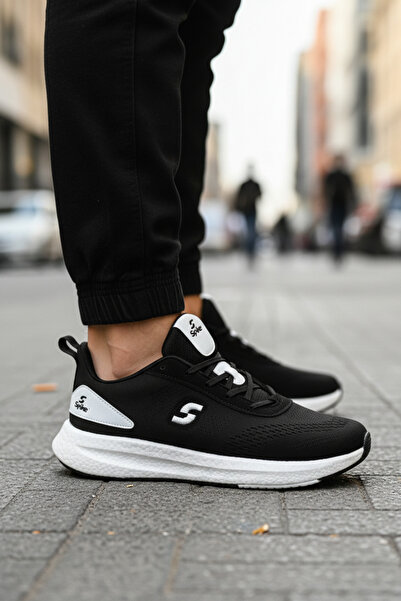 S SPIKE Black Sports Shoes, Sneaker, Casual Running Shoes, Comfortable Comfortable Shoes, Men, Women, Unisex