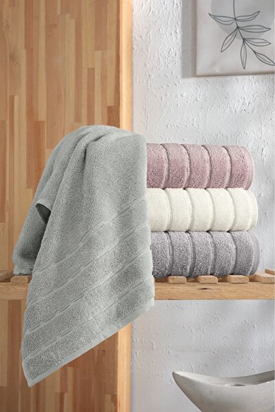 Fiesta Tekstil منشفة أوكالبتوس 50×90 سم، عبوة من 4 قطع