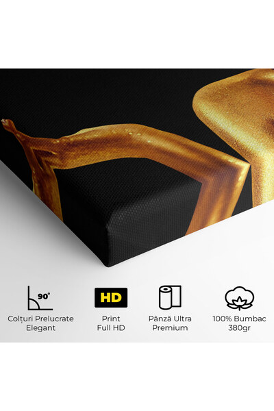 Arthub Canvas Painting, Bedroom And Living Room, Women, Golden Glamour