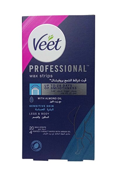 Veet Almond Oil Wax Strips for Sensitive Skin - 3 x 20 strips
