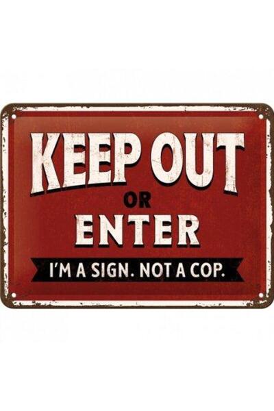 Nostalgic Art Placa metalica 15x20 Keep out or Enter