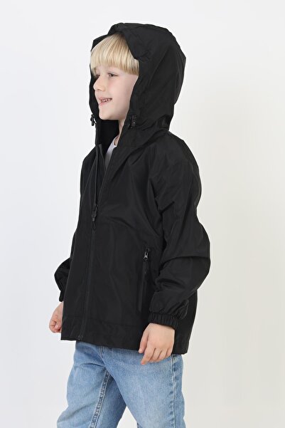 ASYAKİDS CLUB Boy's Hooded Pocket Lined Seasonal Raincoat