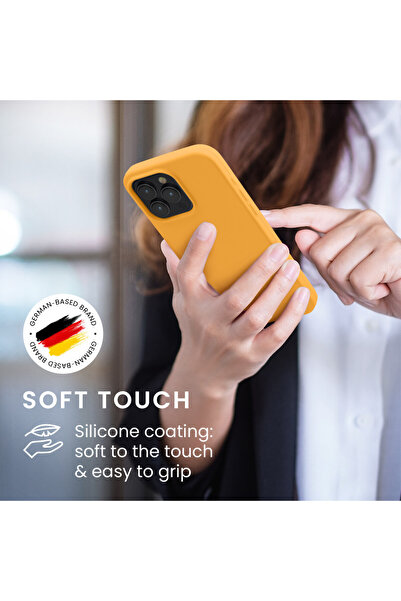 KWmobile Case for Apple iPhone 15 Pro Max, Orange, Silicone, KWM000020CD019C
