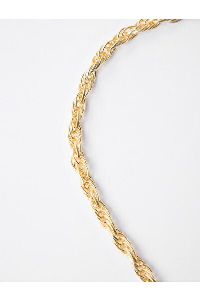 Jimmy Key Altın Rengi Burgu Desenli Ayarlanabilir Kolye