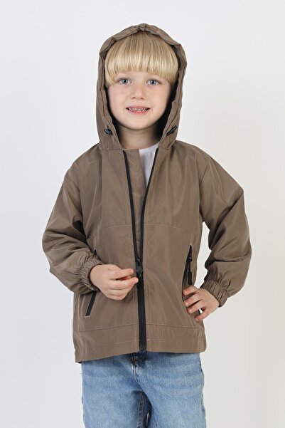 ASYAKİDS CLUB Boy's Hooded Pocket Lined Seasonal Raincoat