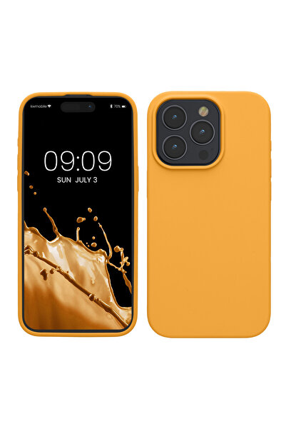 KWmobile Case for Apple iPhone 15 Pro Max, Orange, Silicone, KWM000020CD019C