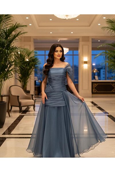 Generic Striped organza dress with a sheen