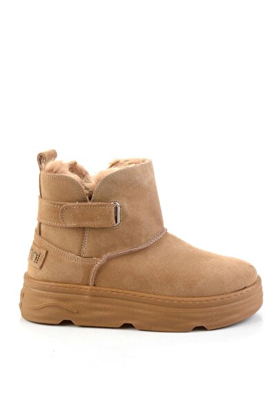 Bambi Taba Hakiki Deri Kadın Bot & Bootie K02748100702