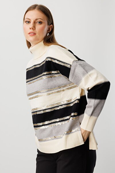 ON Sequin Detailed Turtleneck Knit Sweater -60319