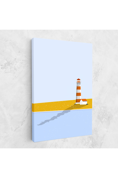 Arthub Canvas Painting, Bedroom And Living Room, Landscapes, Beach Tower