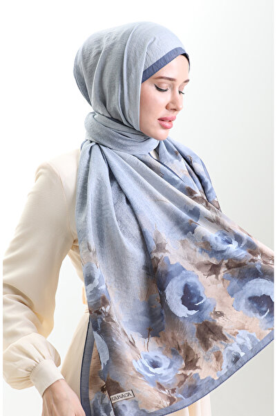 sefamerve Σάλι από φυσικές ίνες Karaca 82009-08 Indigo