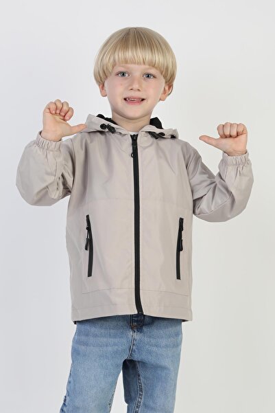 ASYAKİDS CLUB Boy's Hooded Pocket Lined Seasonal Raincoat