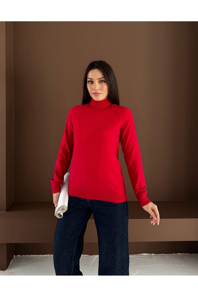 b buhari bykoc Half Fisherman Soft Textured Cashmere Long Sleeve Knitwear Sweater