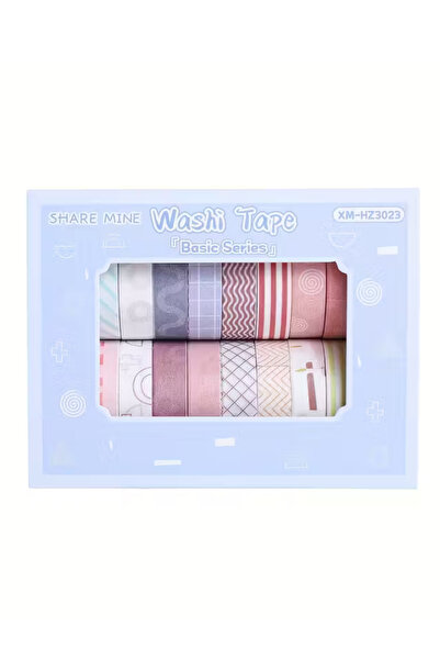 Depai Set de 20 de benzi Washi cu flori și geometrie - Scrapbooking, lucrări ...