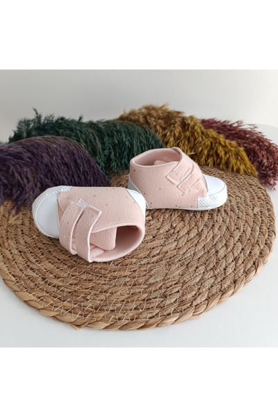 Bebiccino Kız Bebek Pırıltılı Cırtlı Patik Ayakkabı 18-19 no