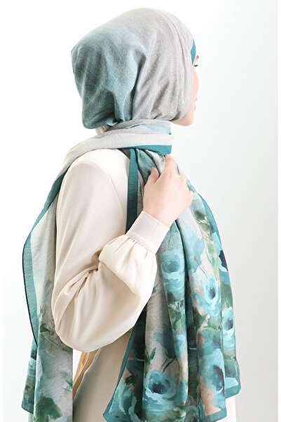 sefamerve Σάλι από φυσικές ίνες Karaca 82009-06 Μπλε βενζίνης