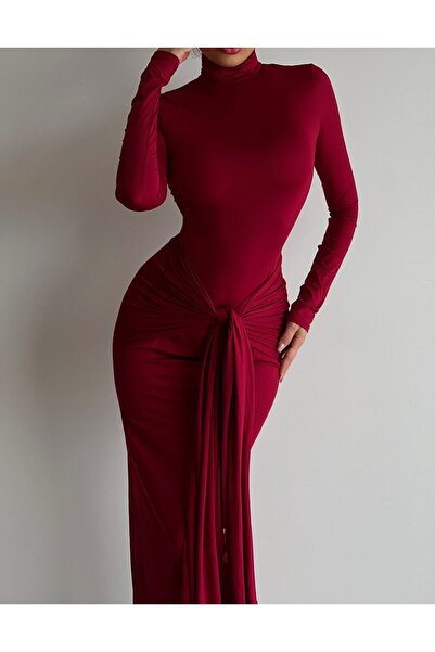 Elia Swimwear Long Evening Dress Wine Wool