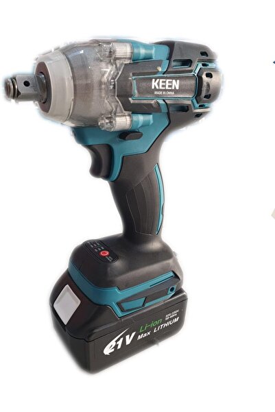 Keen Battery Drill with Two Batteries and Interchangeable Heads, Gray, 0.375 in