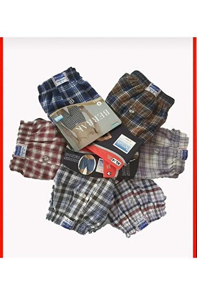 Berrak , Erkek Poplin Boxer Short 5'li Paket 10522 - %50Pamuk%50 Poliester
