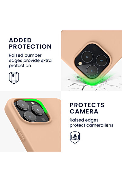 KWmobile Case for Apple iPhone 14 Pro Max, Cream, Silicone, KWM000016NL035C