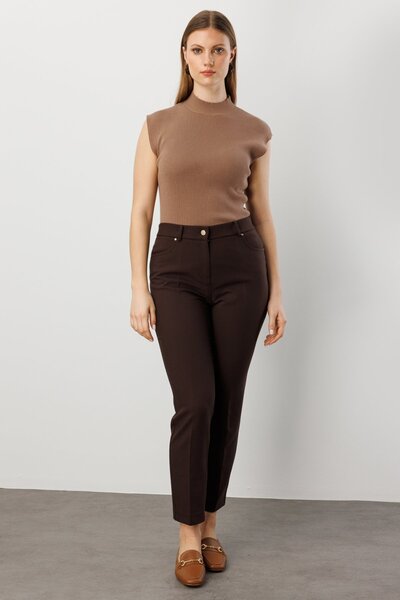 Ekol Narrow Leg Plus Size Trousers