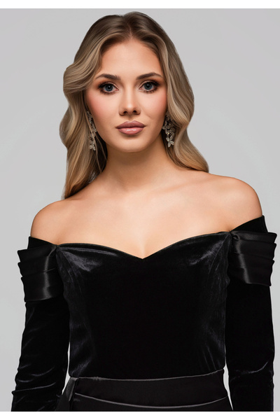 OMBRE Evening dress LA-OM-DLR254 - black