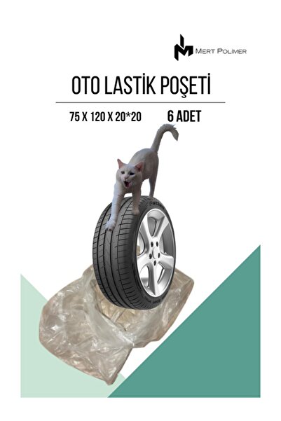 Mert Polimer Oto Lastik Poşeti (75x120x20*20 cm) 6'lı Paket