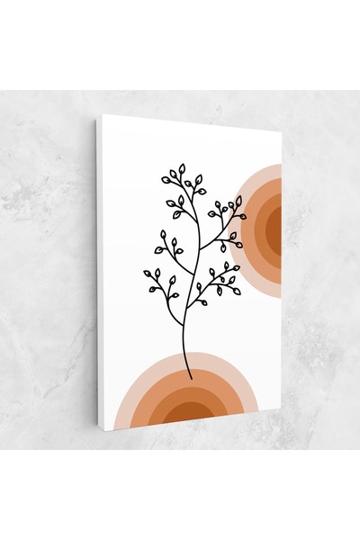 Arthub Tablou Canvas, Dormitor Si Living, Abstracte, Plant Orange Circle