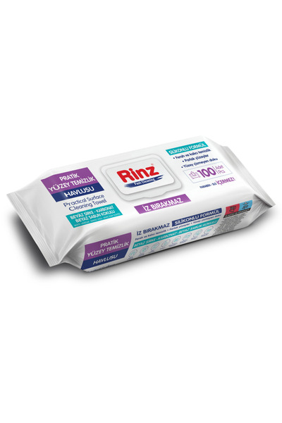Rinz Șervețele umede de curățare (100 bucăți) Formulă cu silicon, Fără parabe...